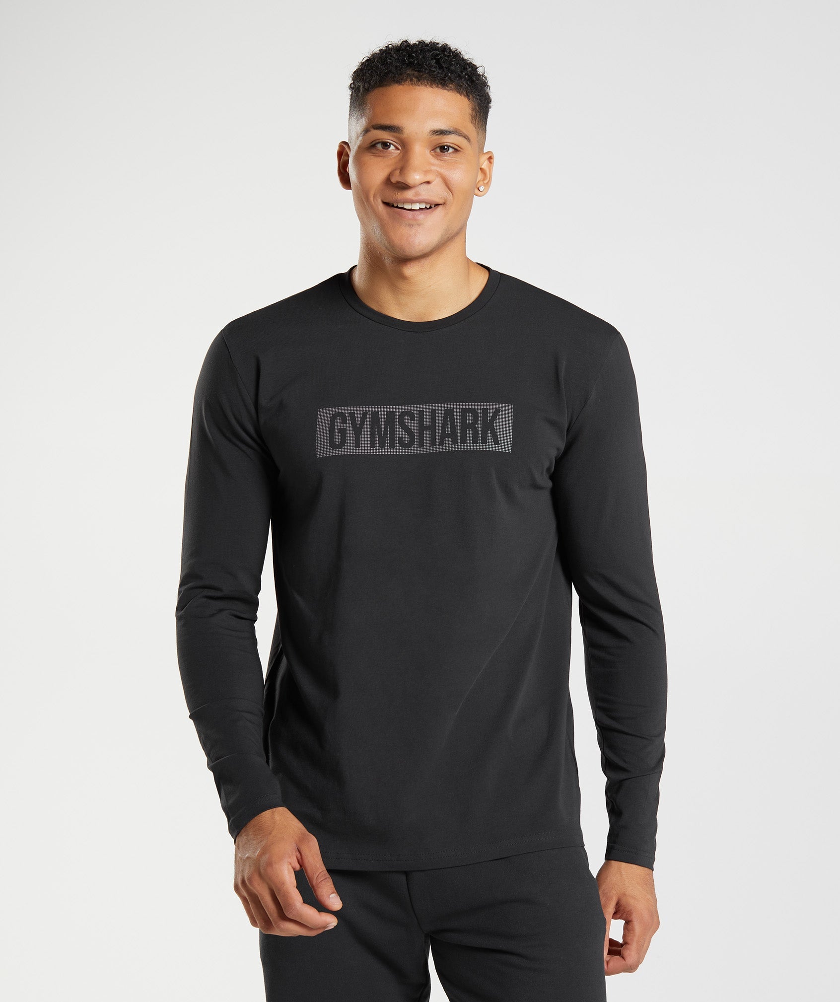 Gymshark Block Long Sleeve T-shirts Herren Schwarz | 1374602-IJ