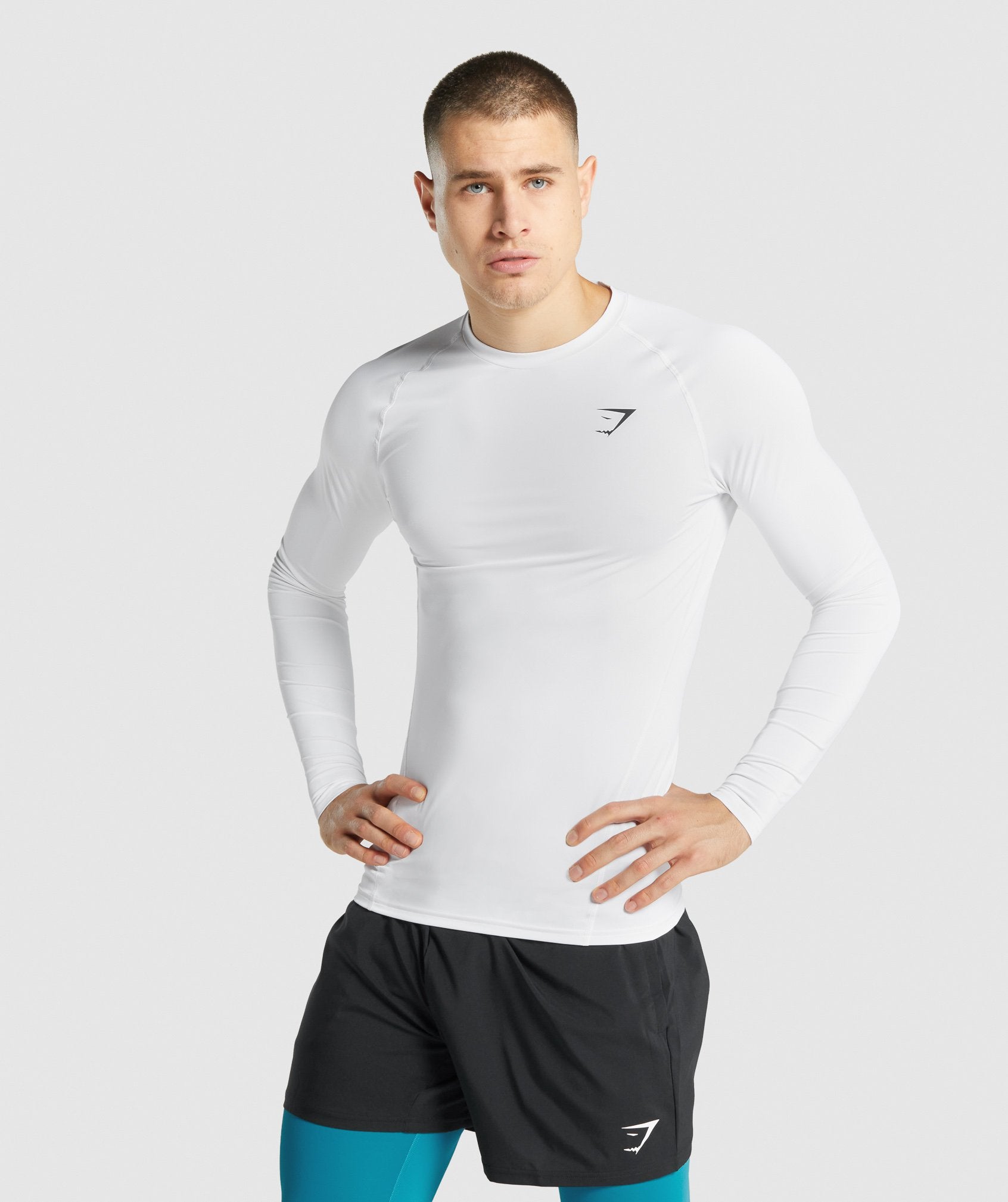 Gymshark Element Baselayer Long Sleeve T-shirts Herren Weiß | 7356290-DC