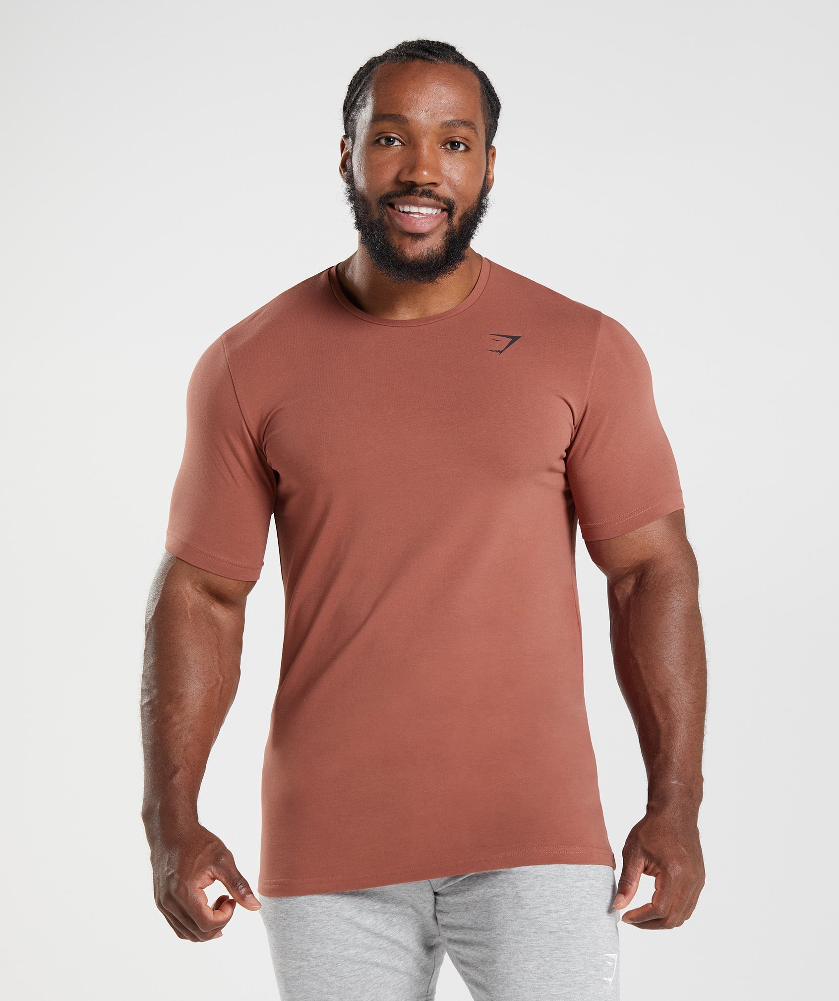 Gymshark Essential T-shirts Herren Rosa | 5961834-OC