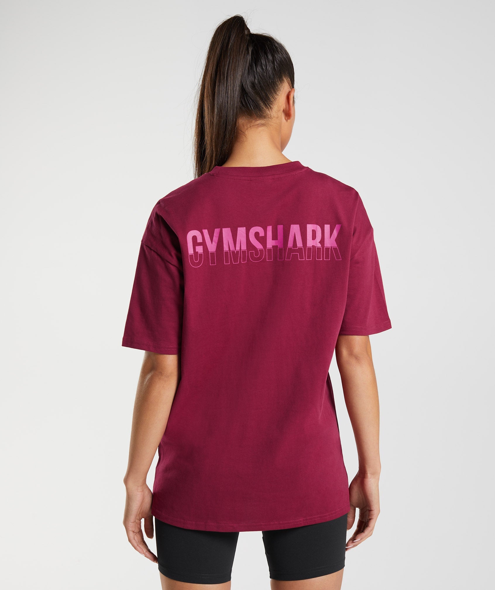 Gymshark Fraction Oversized T-shirts Damen Rosa | 6745123-RD