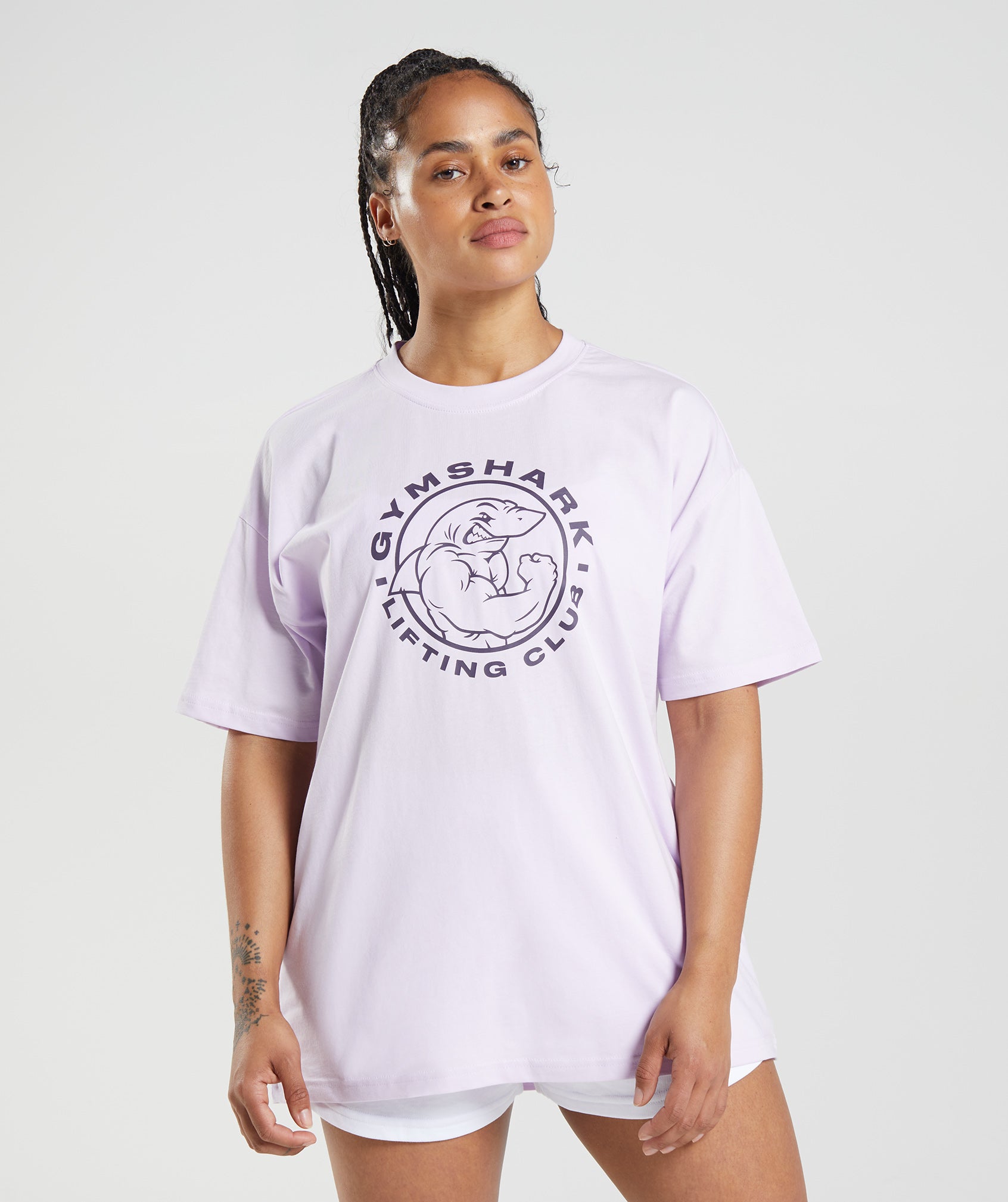Gymshark Legacy Oversized T-shirts Damen Lila | 5268073-WH