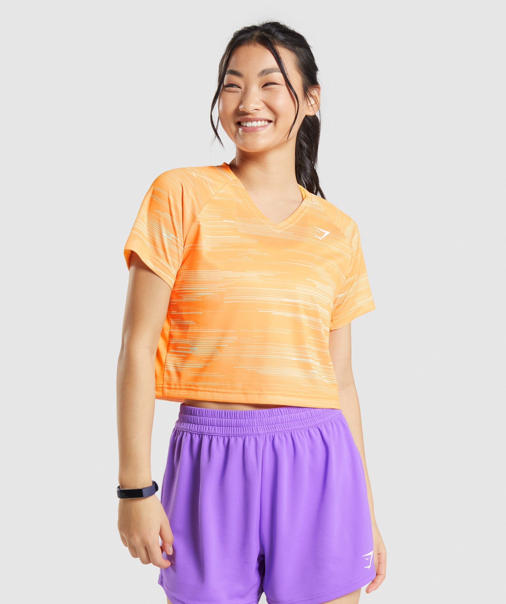 Gymshark Sport Midi T-shirts Damen Orange | 1576348-WP