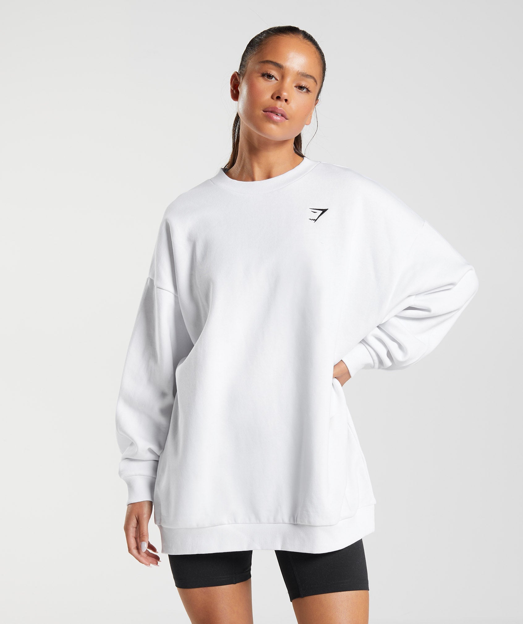 Gymshark Sport Oversized Sweatshirts Damen Weiß | 8672430-XD