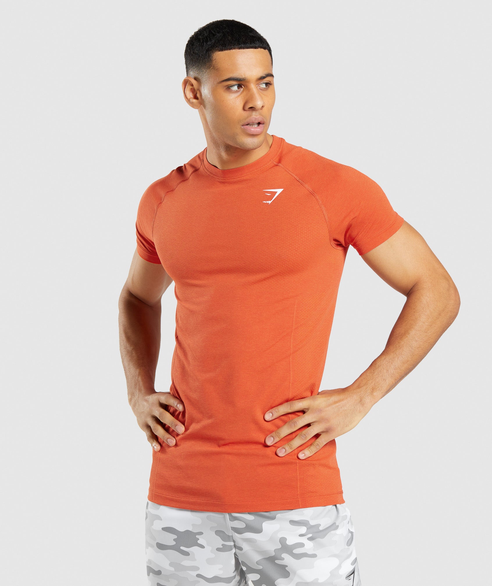 Gymshark Vital Light seamless T-shirts Herren Orange | 6728594-HR