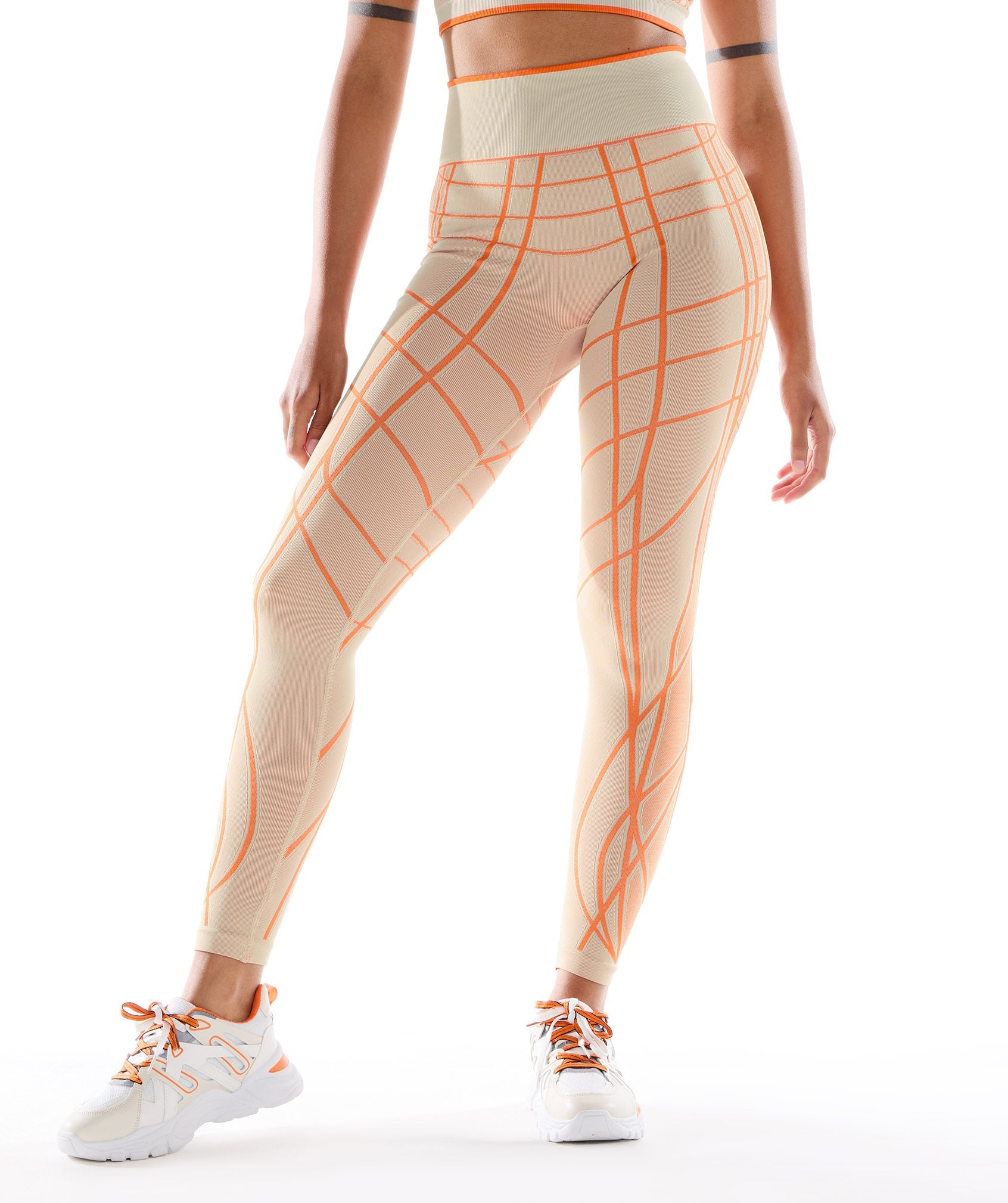 Gymshark Wtflex Linear Seamless Leggings Damen Orange | 1508736-JT