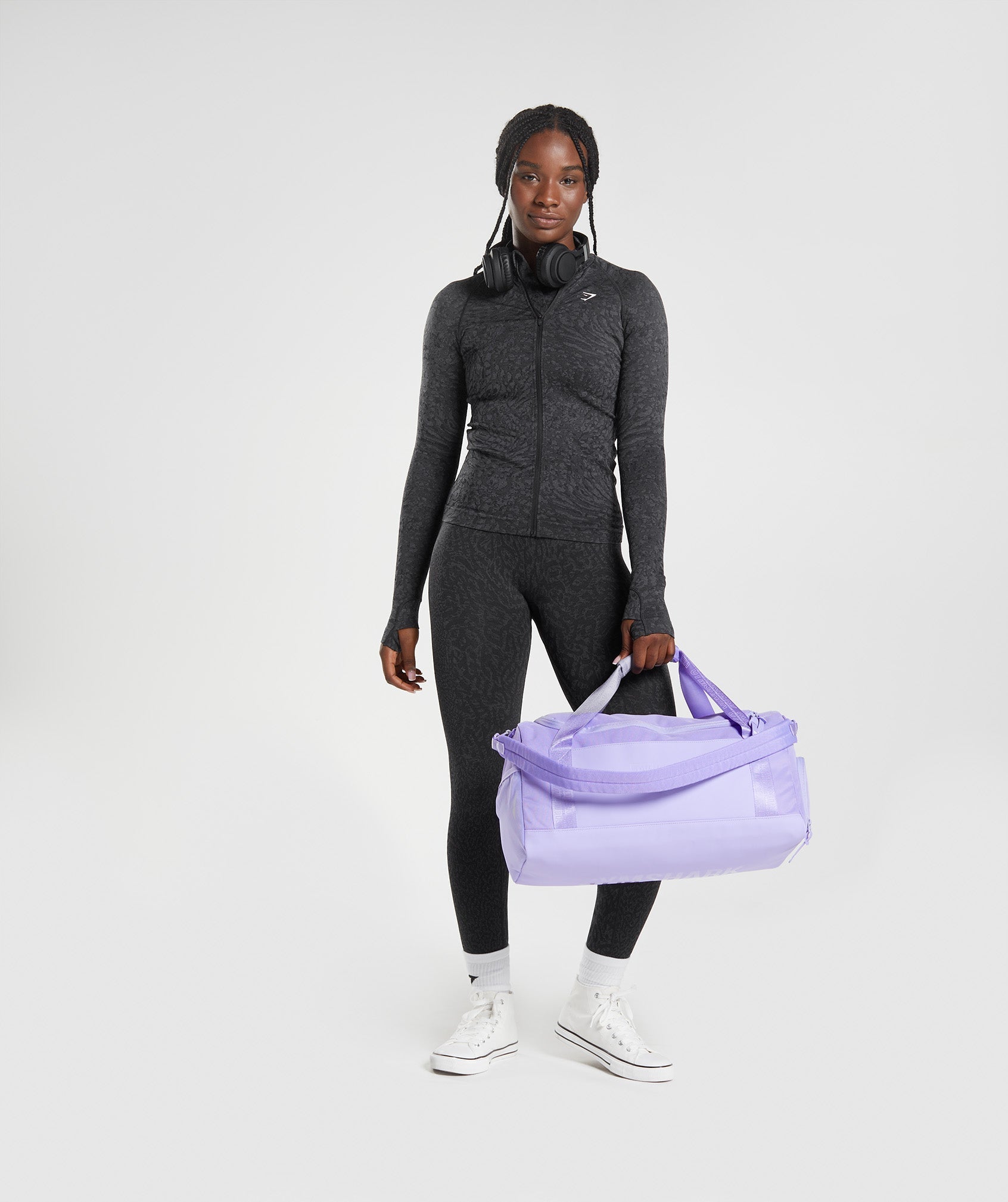 Gymshark Adapt Animal Zip Through Sweatshirts Damen Schwarz | 2916350-OL