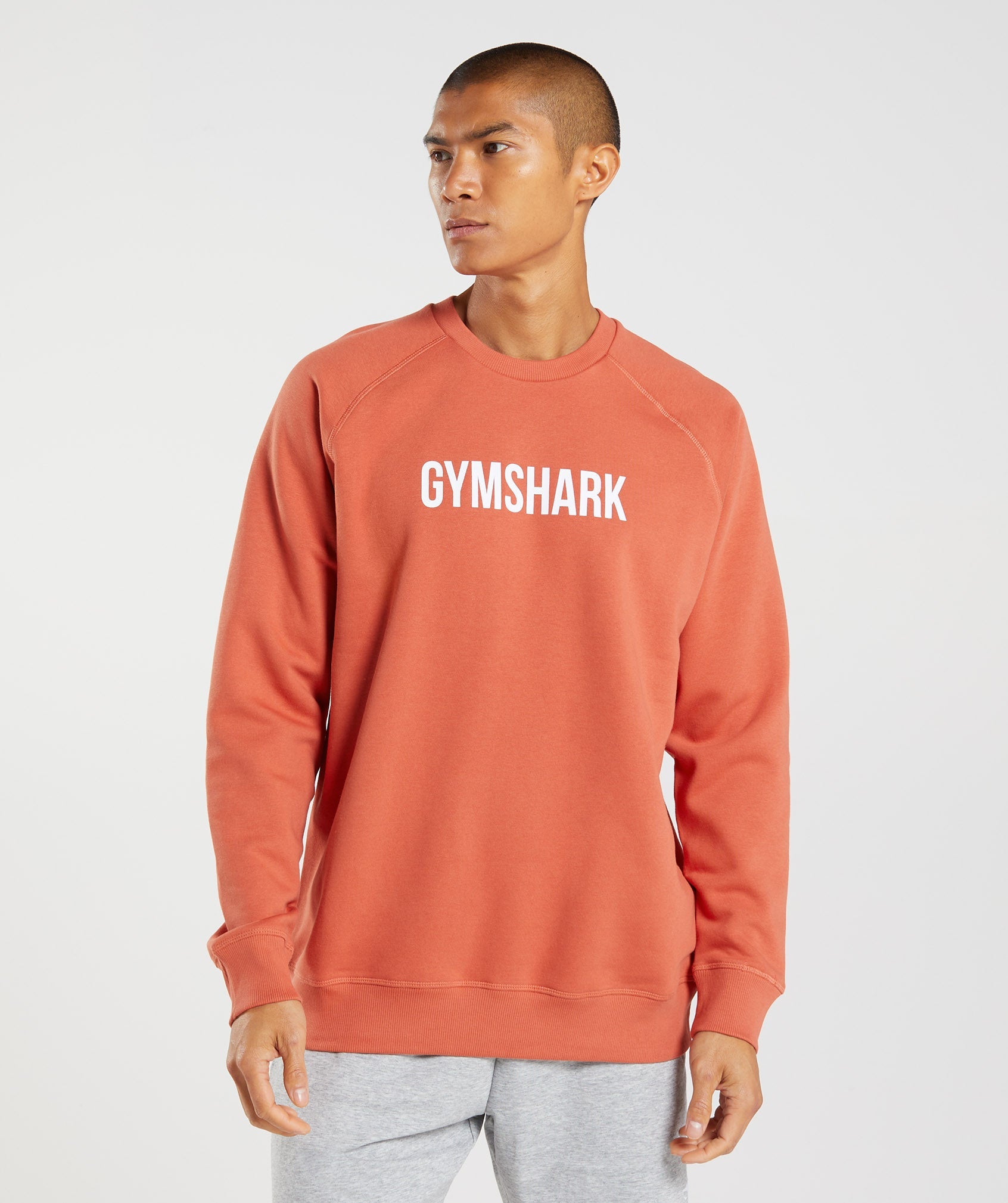 Gymshark Apollo Crew Sweatshirts Herren Rot | 1485796-TJ