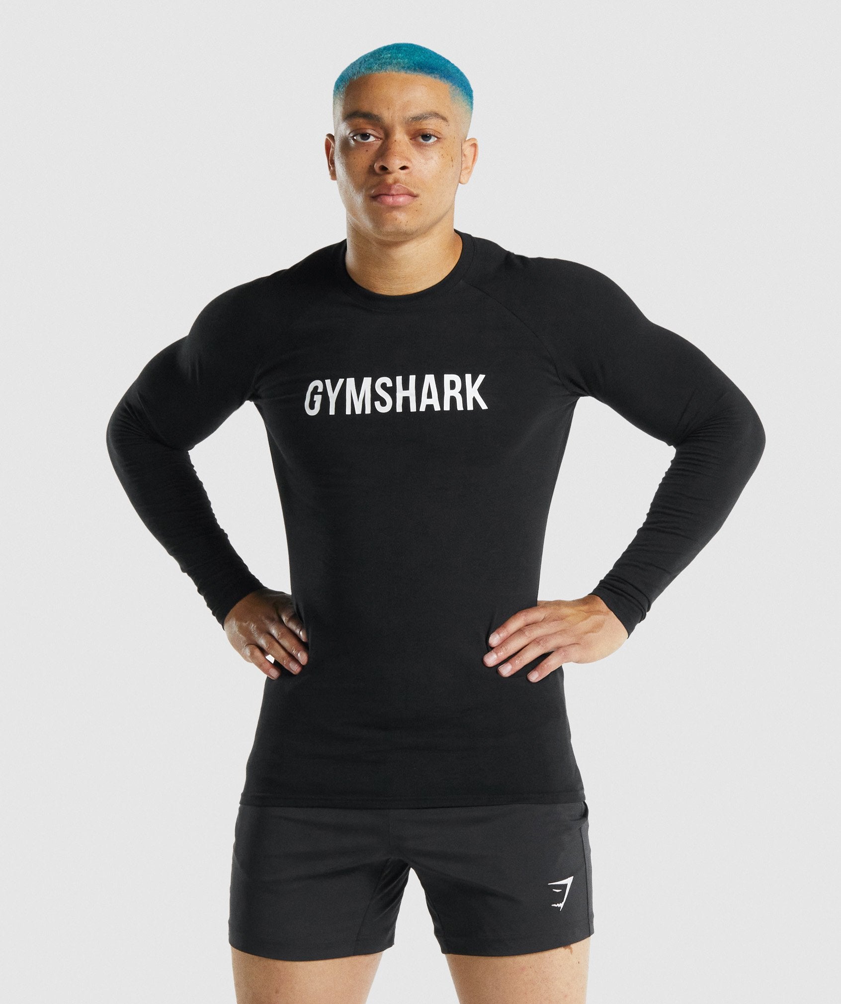 Gymshark Apollo Long Sleeve T-shirts Herren Schwarz | 3567418-JV