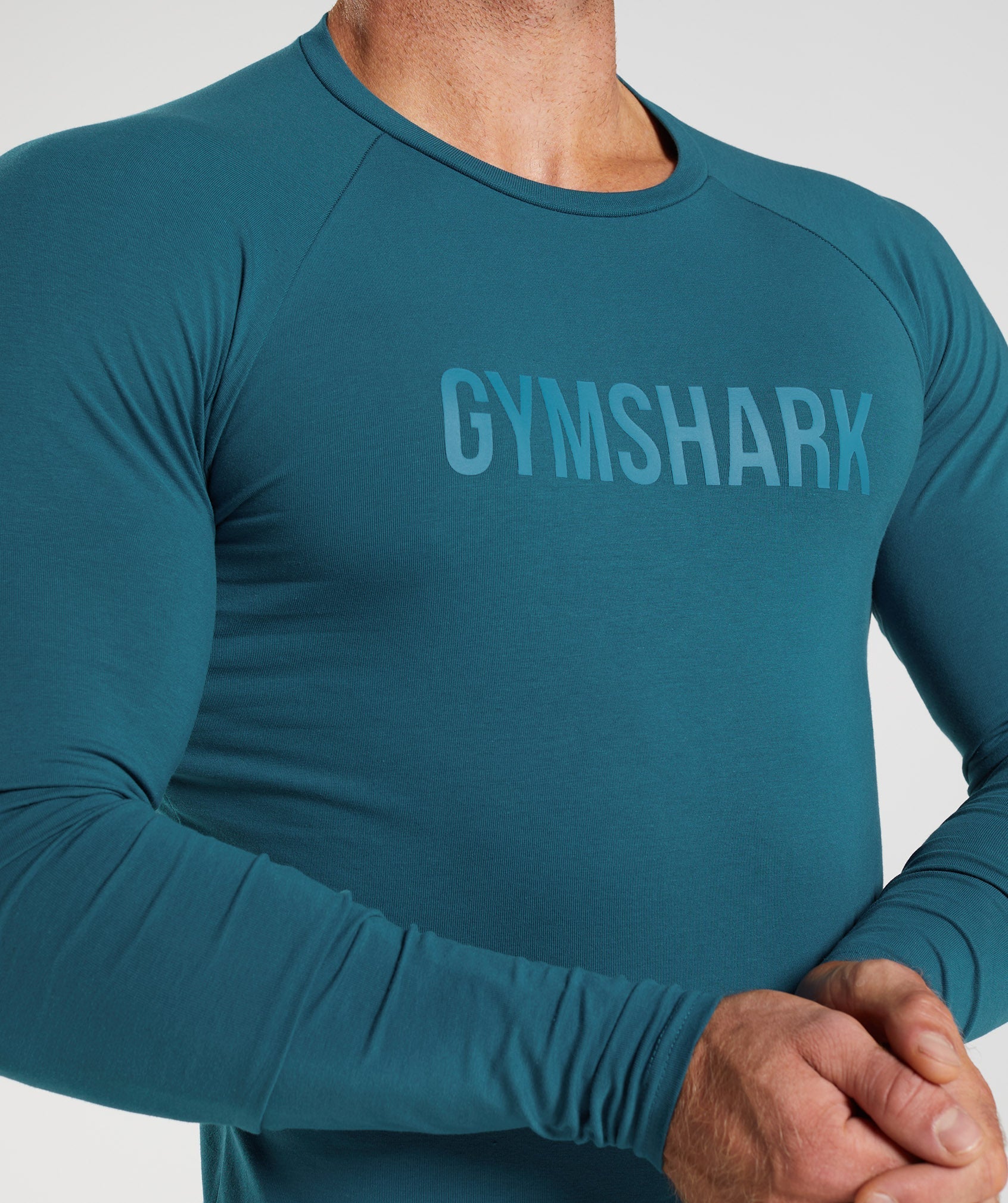 Gymshark Apollo Long Sleeve T-shirts Herren Blau | 5769820-MF