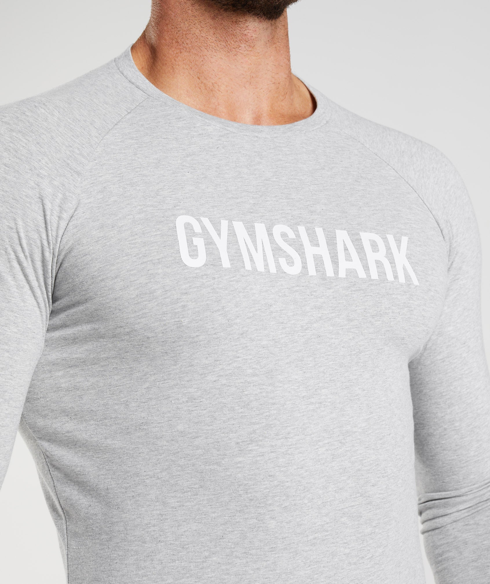 Gymshark Apollo Long Sleeve T-shirts Herren Hellgrau | 6187309-MR
