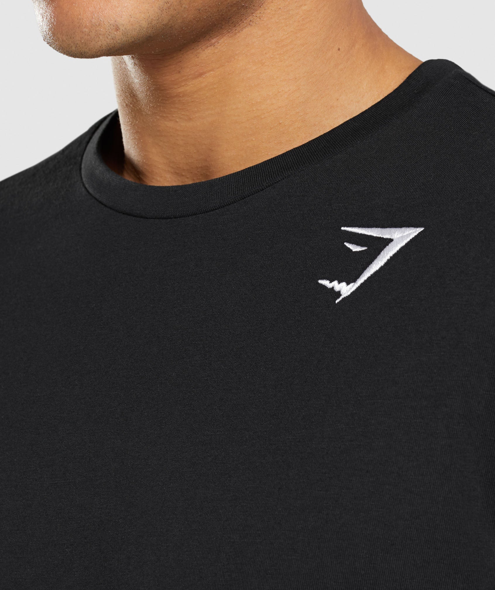 Gymshark Crest Long Sleeve T-shirts Herren Schwarz | 9835640-CH