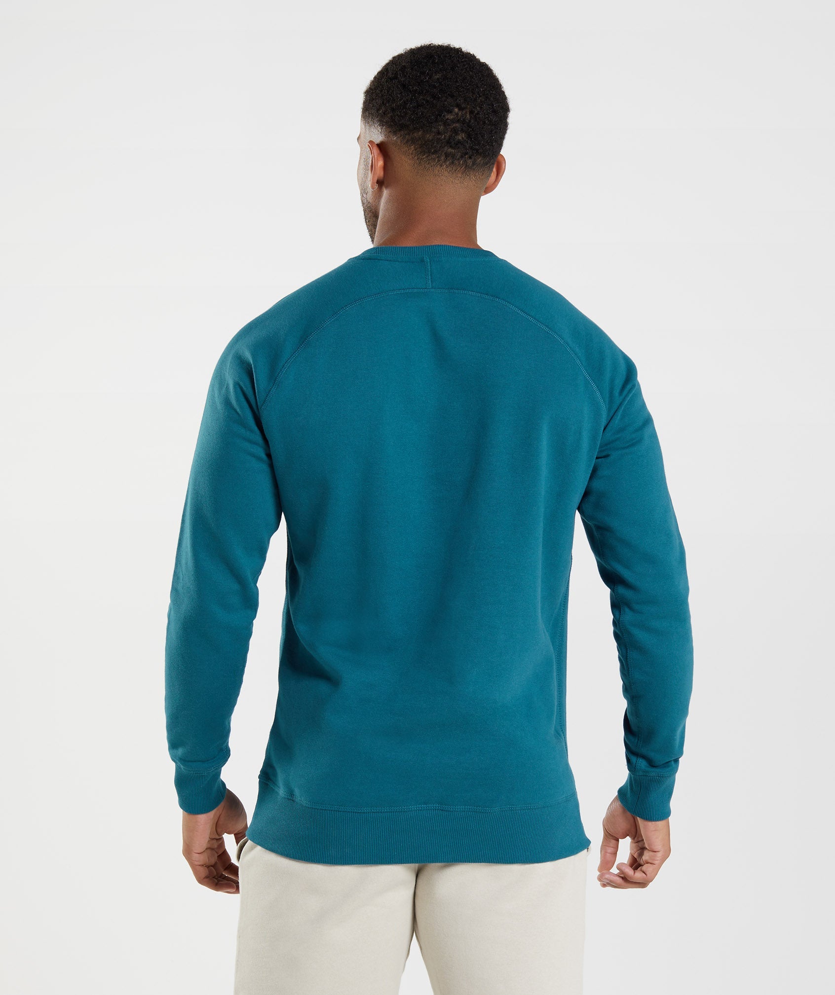 Gymshark Crest Sweatshirts Herren Blau | 6420817-NY