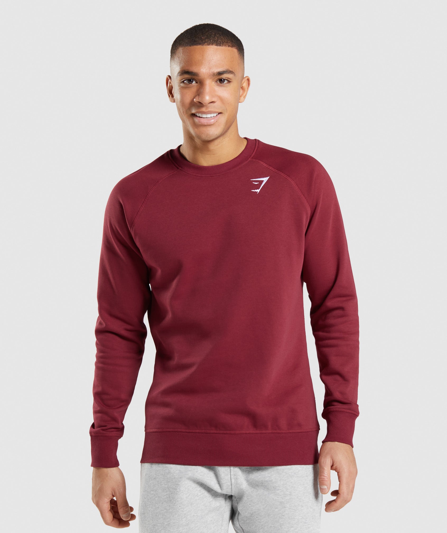Gymshark Crest Sweatshirts Herren Bordeaux | 9852306-YO