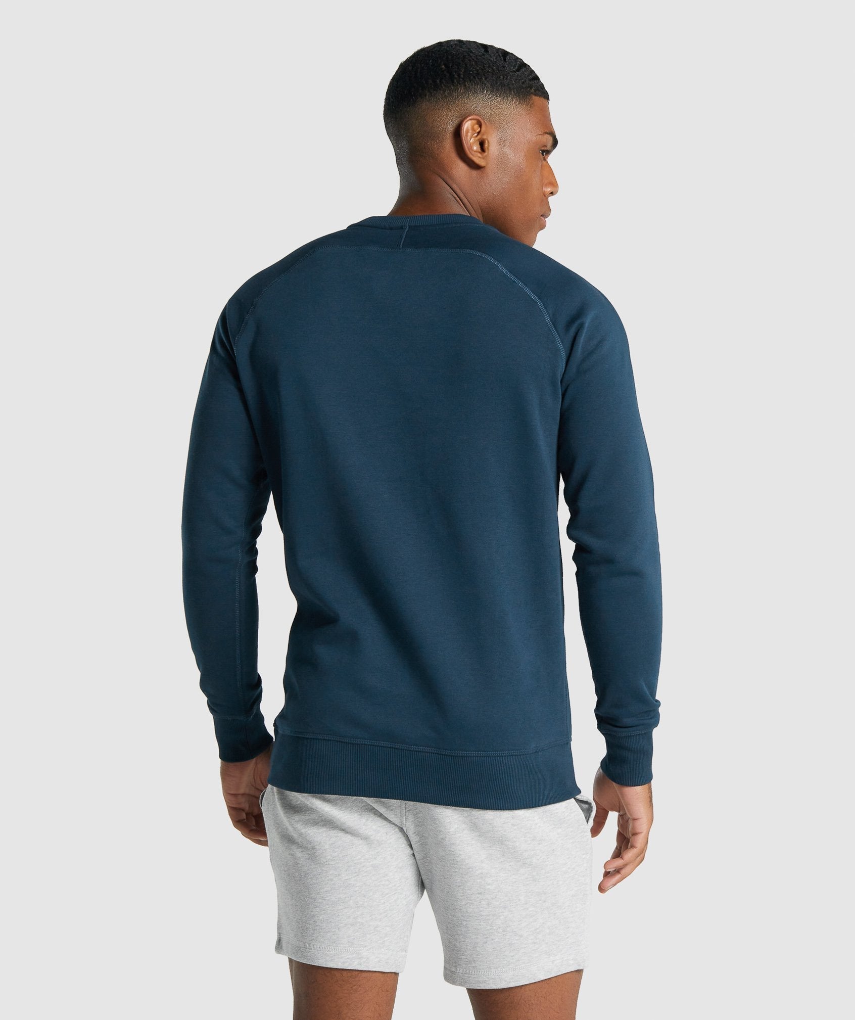 Gymshark Crest Sweatshirts Herren Navy | 0894615-SW