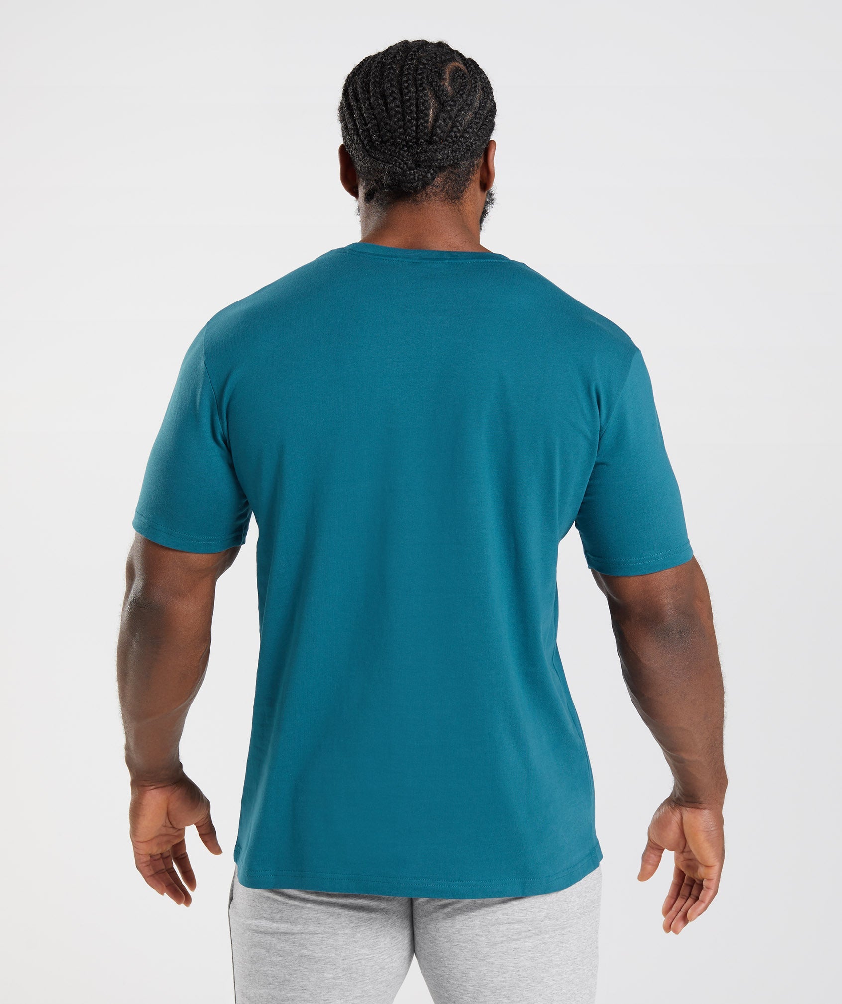 Gymshark Crest T-shirts Herren Blau | 9352714-VO
