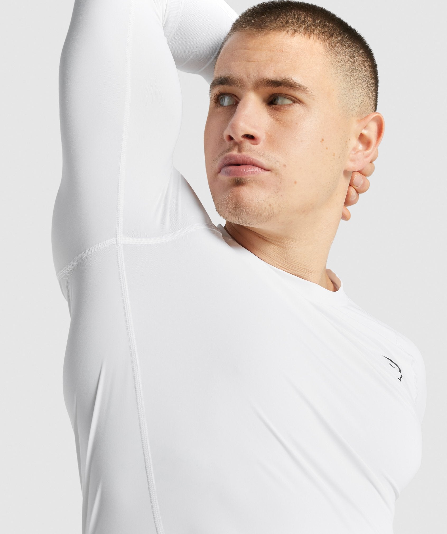 Gymshark Element Baselayer Long Sleeve T-shirts Herren Weiß | 7356290-DC