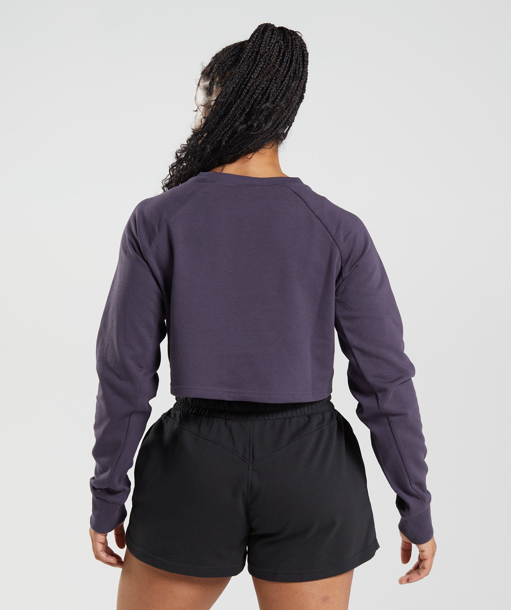 Gymshark Legacy Cropped Pullover Damen Lila | 8713604-AF