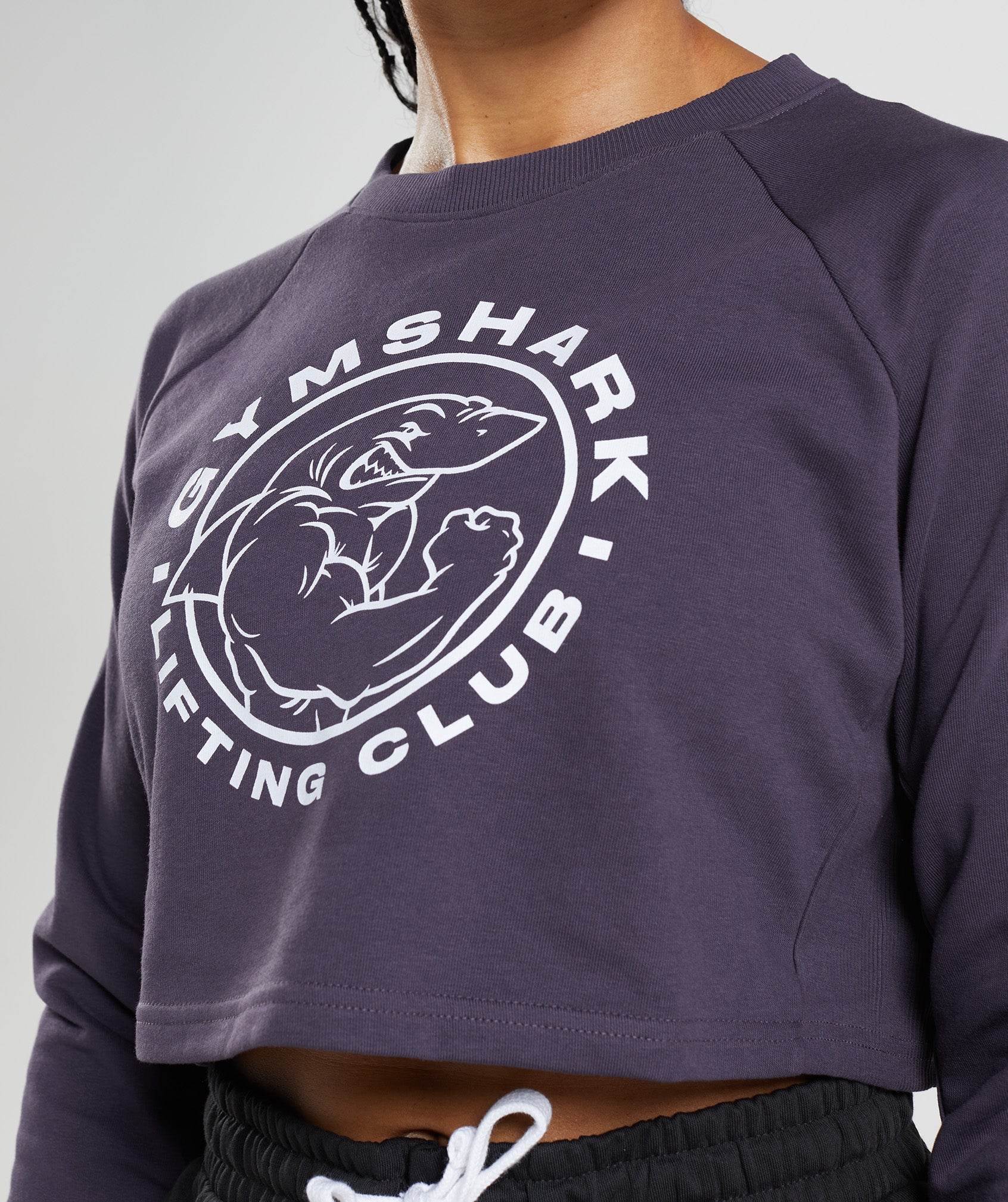 Gymshark Legacy Cropped Pullover Damen Lila | 8713604-AF