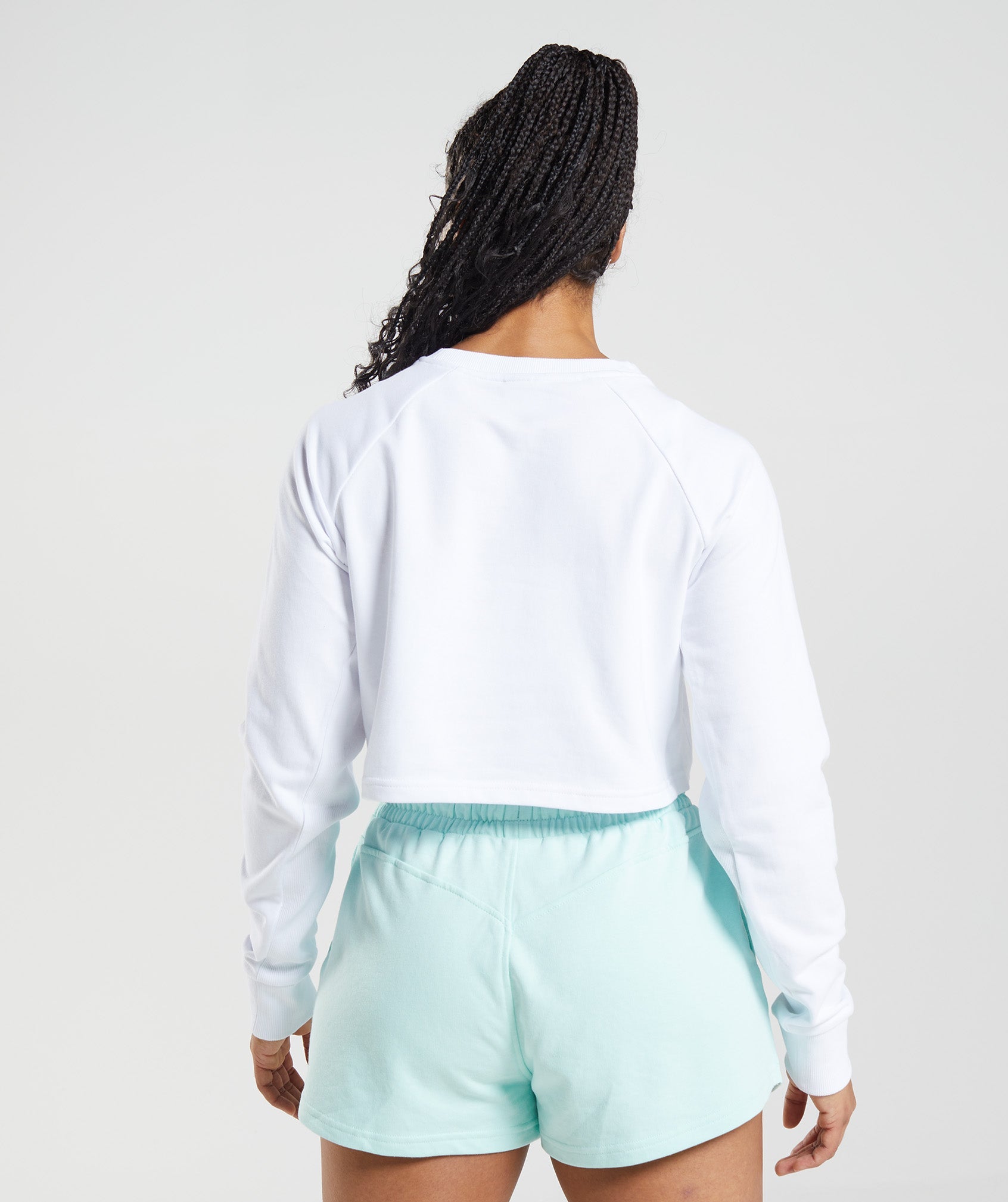 Gymshark Legacy Cropped Pullover Damen Weiß | 1470923-BF