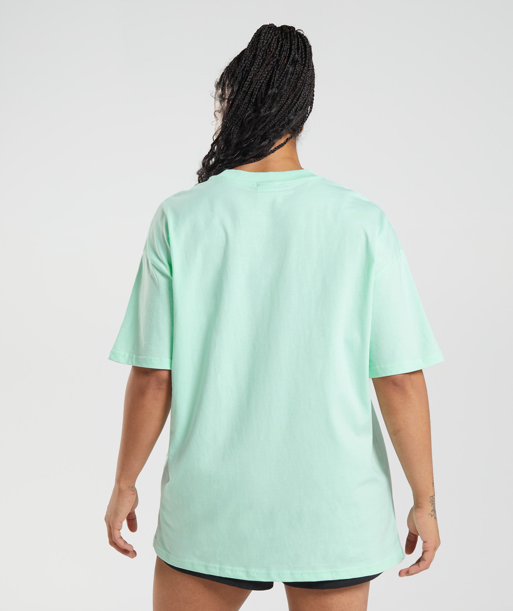 Gymshark Legacy Oversized T-shirts Damen Blau | 6304579-TH