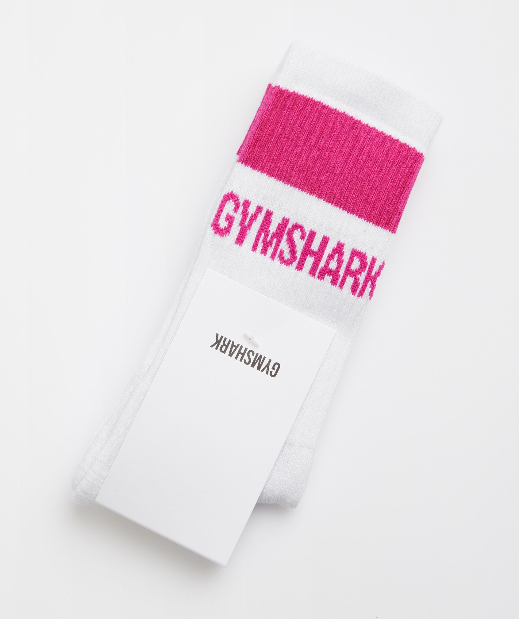 Gymshark Premium Jacquard Single Socken Damen Weiß Rosa | 1956748-AM