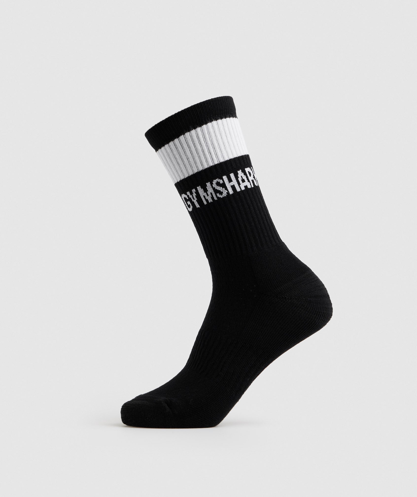 Gymshark Premium Jacquard Single Socken Damen Schwarz Weiß | 4931206-LB