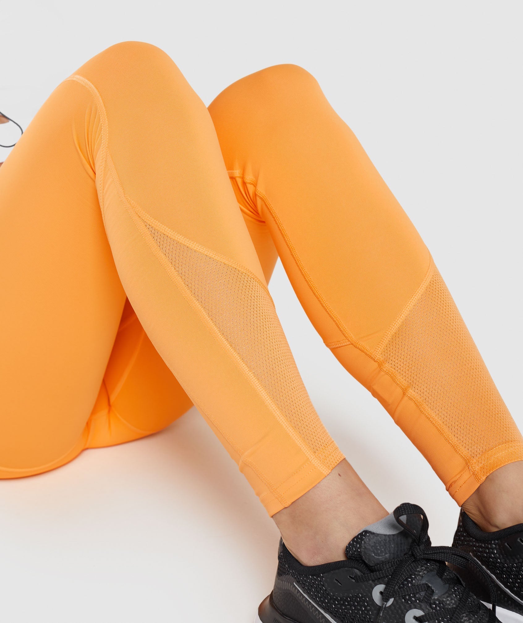 Gymshark Pulse Mesh Leggings Damen Orange | 8459176-WB