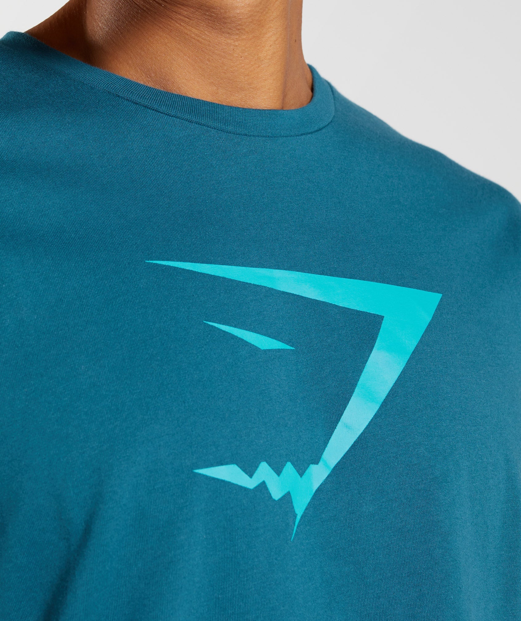 Gymshark Sharkhead Infill T-shirts Herren Blau | 7856149-NI