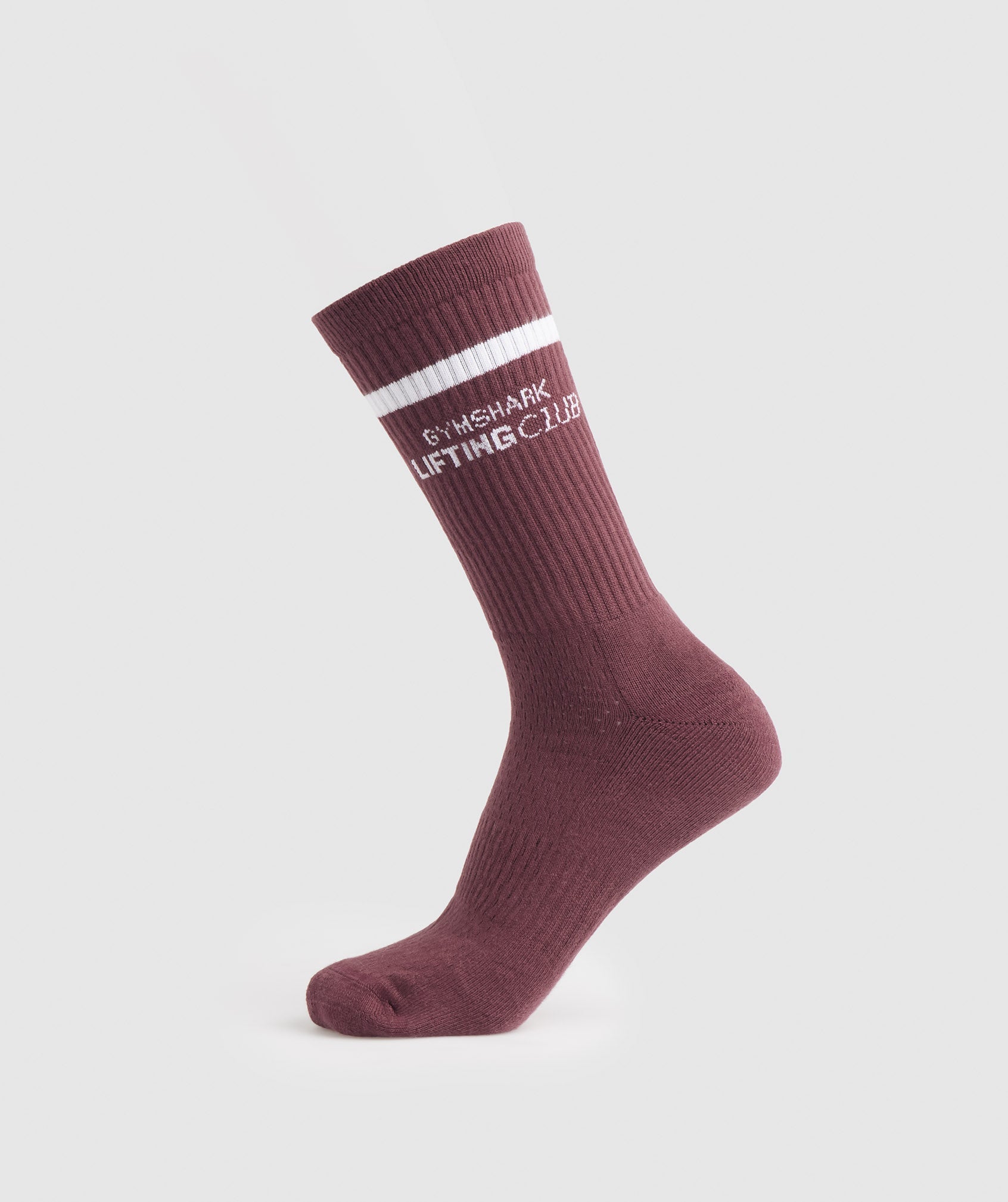 Gymshark Social Club Double Stripe 1pk Sock Socken Damen Rosa Braun Weiß | 1792085-LK
