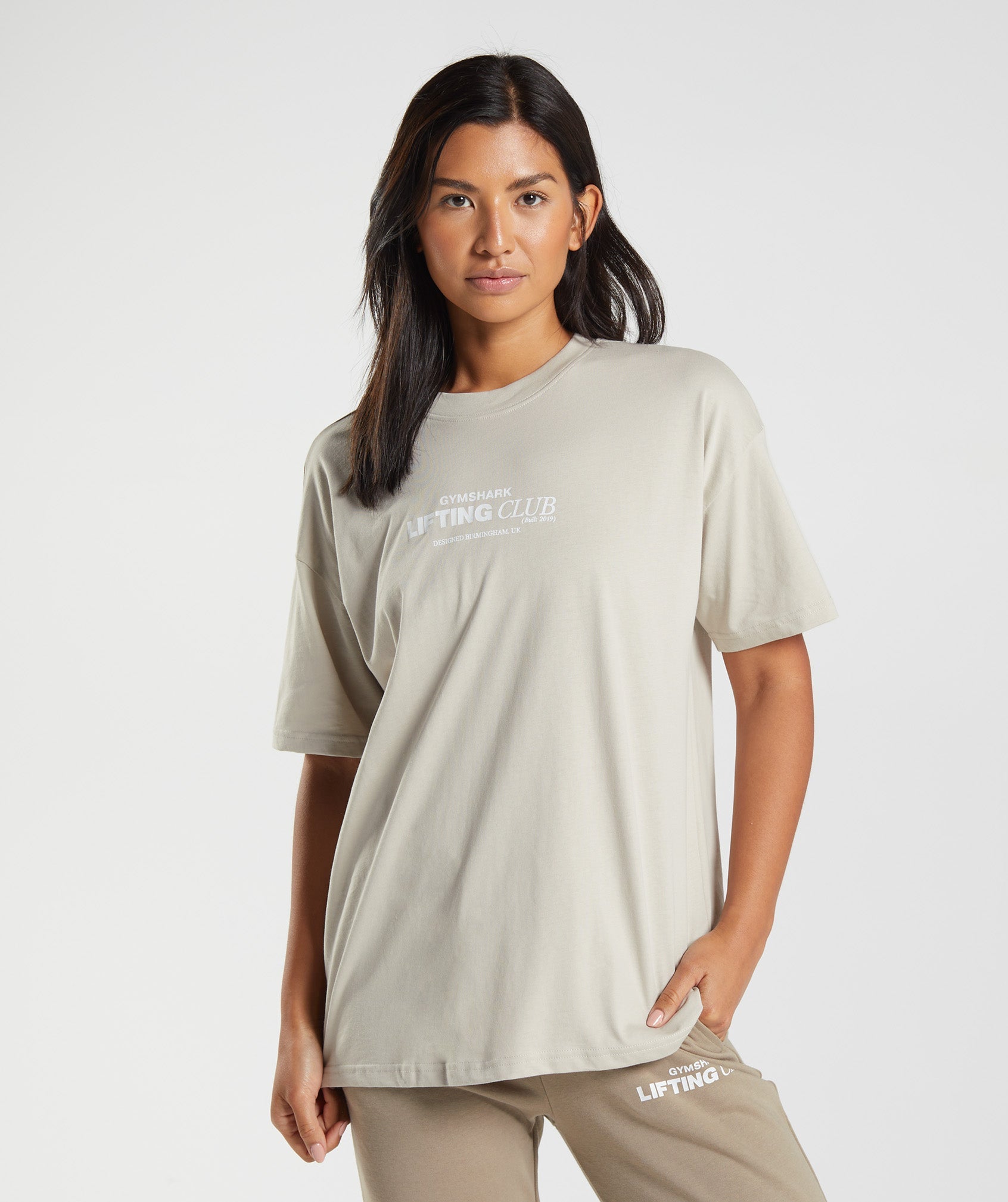 Gymshark Social Club Oversized T-shirts Damen Grau | 8250413-KW