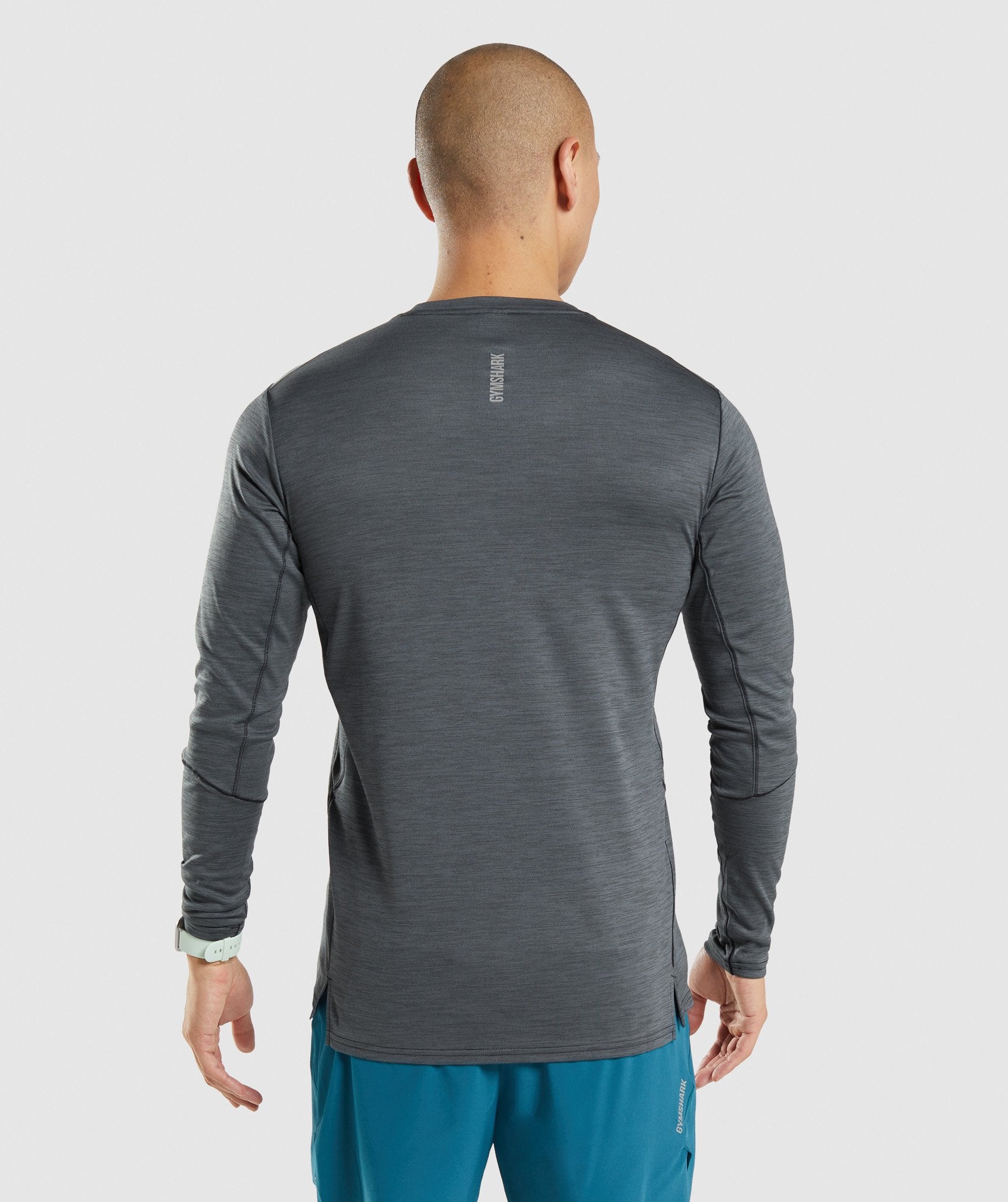 Gymshark Speed Long Sleeve T-shirts Herren Schwarz Grau | 0245973-QT