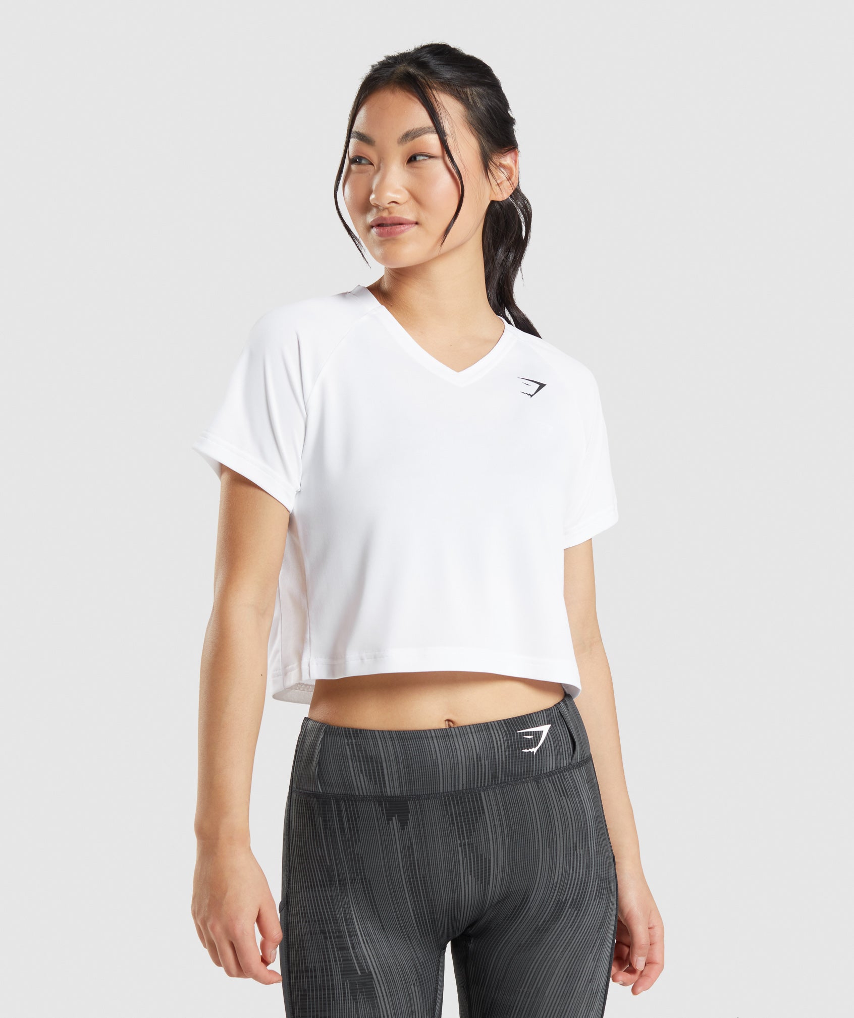 Gymshark Sport Midi T-shirts Damen Weiß | 3420795-ST