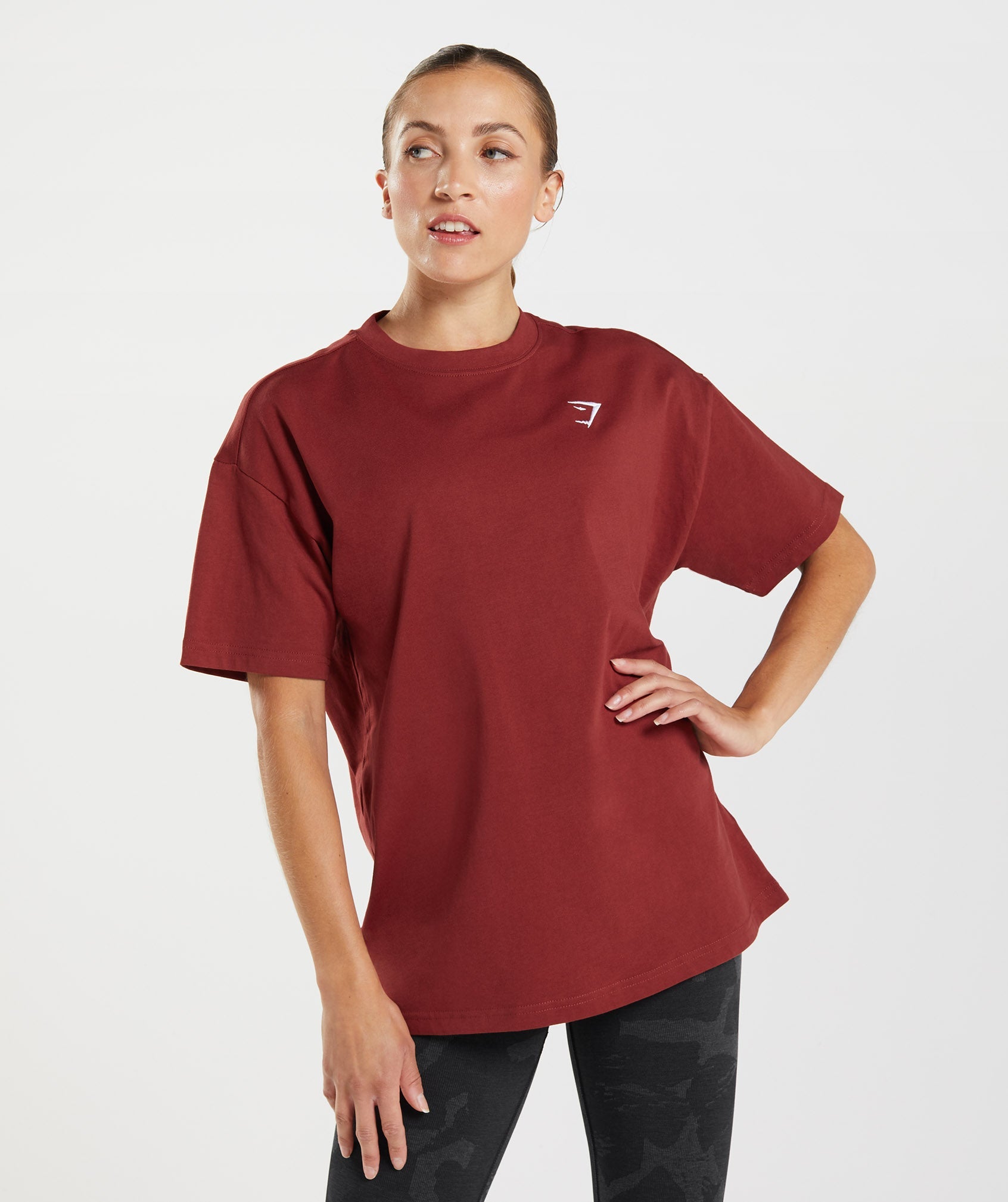 Gymshark Sport Oversized T-shirts Damen Rot | 2406951-ZO