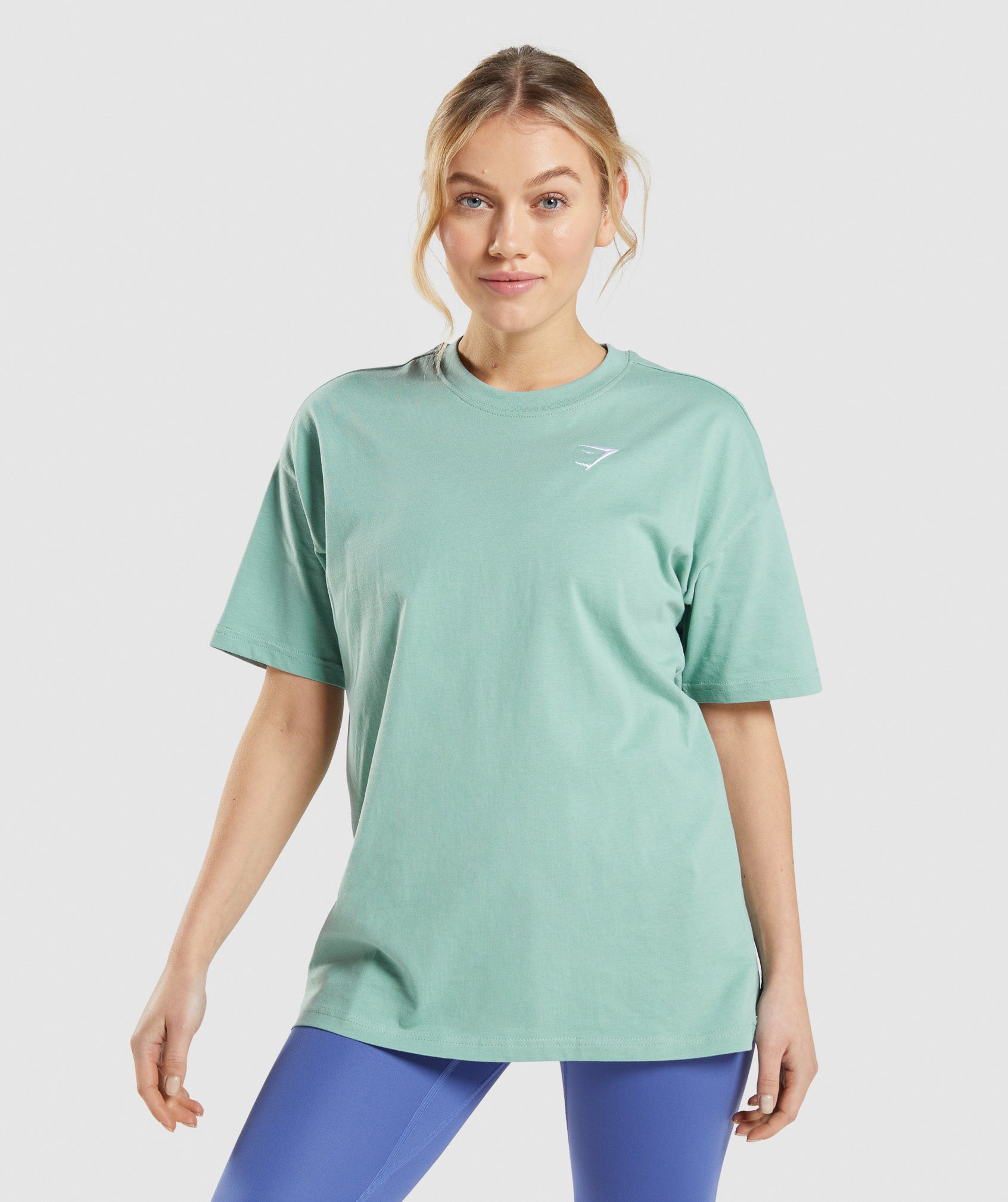 Gymshark Sport Oversized T-shirts Damen Blau | 6408259-LM