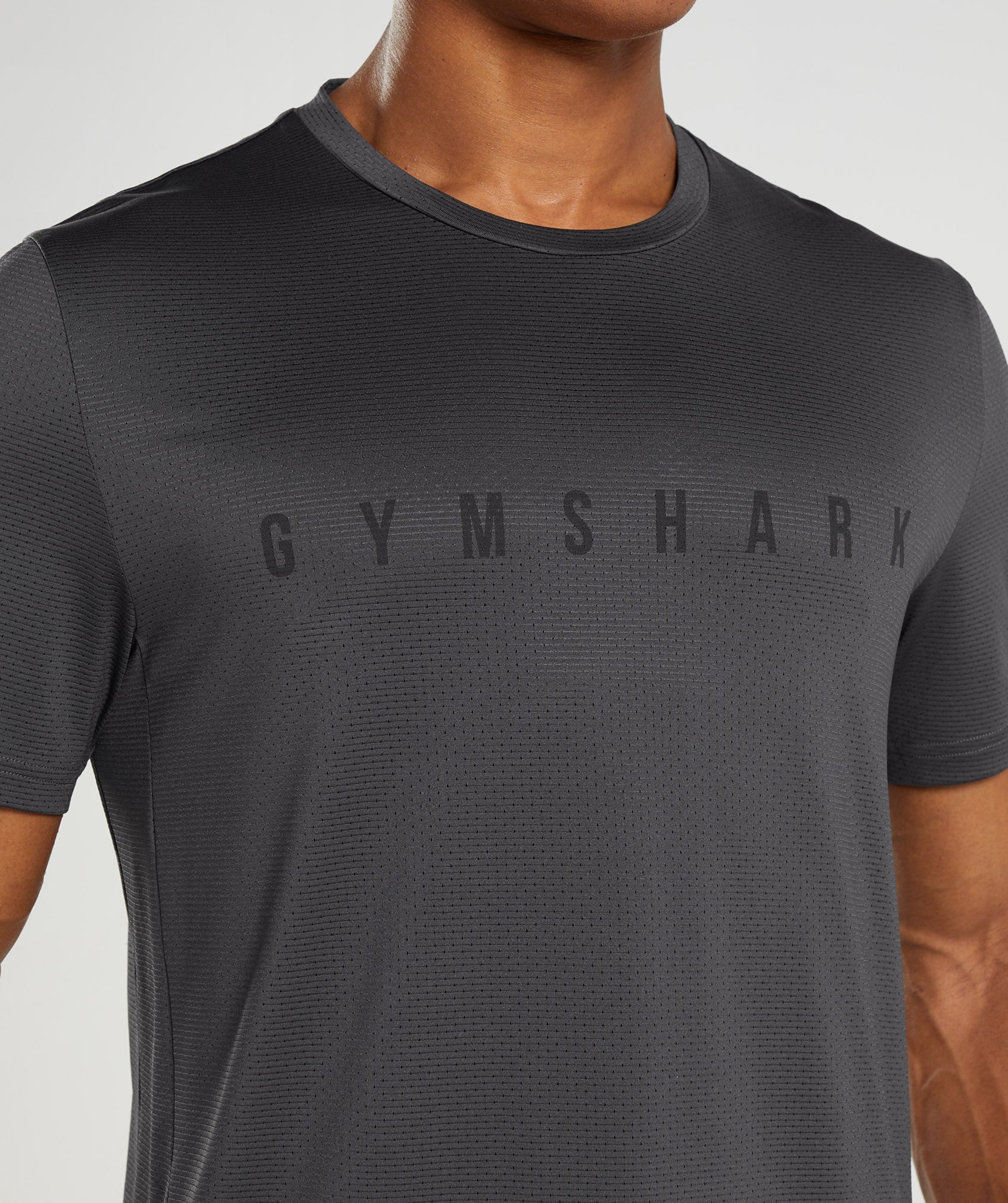 Gymshark Sport Stripe T-shirts Herren Schwarz Grau | 8729105-DS