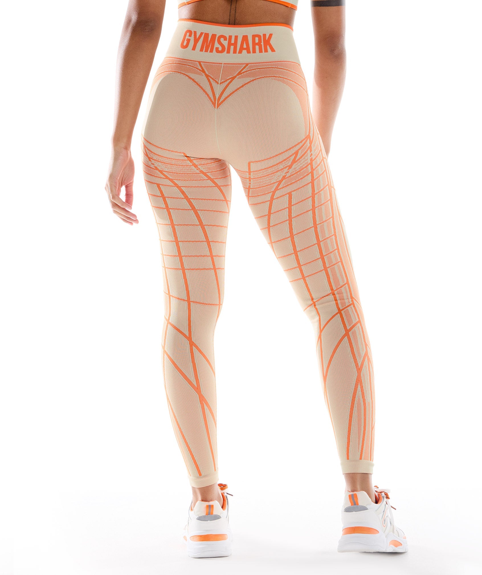 Gymshark Wtflex Linear Seamless Leggings Damen Orange | 1508736-JT
